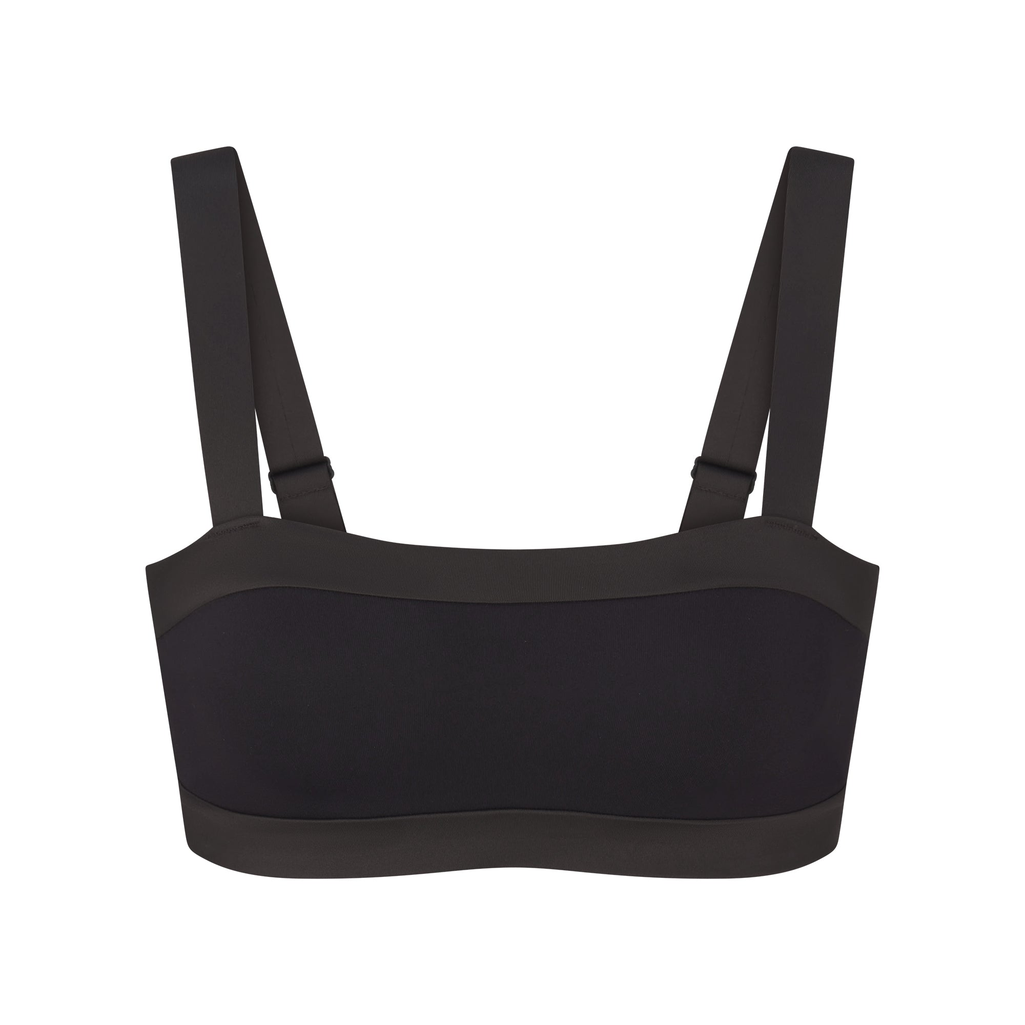NikeSKIMS MATTE SHINE MIX STRAIGHT NECK BRA | OBSIDIAN AND IGNEOUS