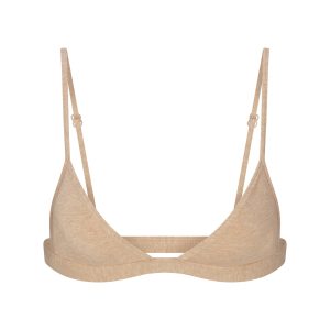 EVERYDAY COTTON TRIANGLE BRALETTE | CLAY HEATHER