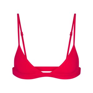 EVERYDAY COTTON TRIANGLE BRALETTE | CARMINE
