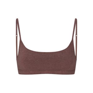 EVERYDAY COTTON SCOOP BRALETTE | COCOA HEATHER