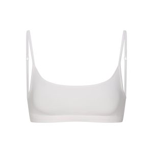 EVERYDAY COTTON SCOOP BRALETTE | SNOW