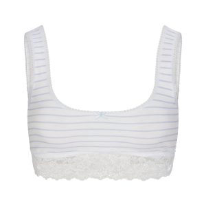 LIGHTWEIGHT COTTON LACE SCOOP BRALETTE | AIRSPACE LAGUNA STRIPE