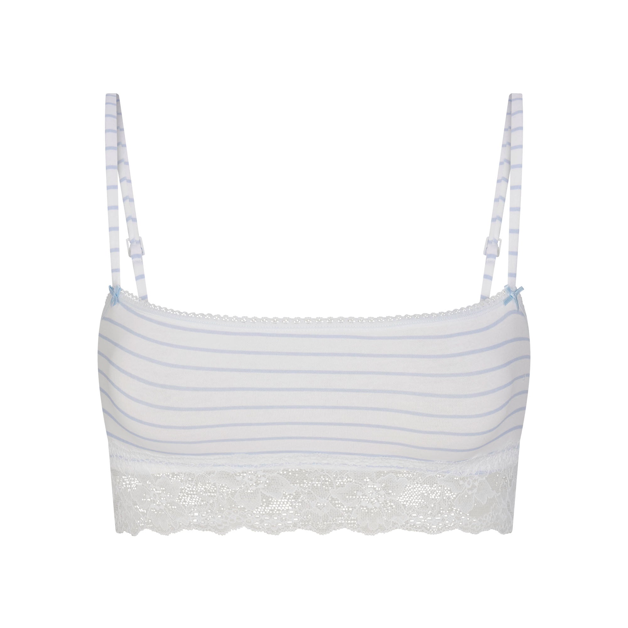 LIGHTWEIGHT COTTON STRAIGHT NECK BRALETTE | AIRSPACE LAGUNA STRIPE
