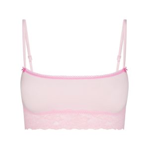 LIGHTWEIGHT COTTON STRAIGHT NECK BRALETTE | CHERRY BLOSSOM TONAL