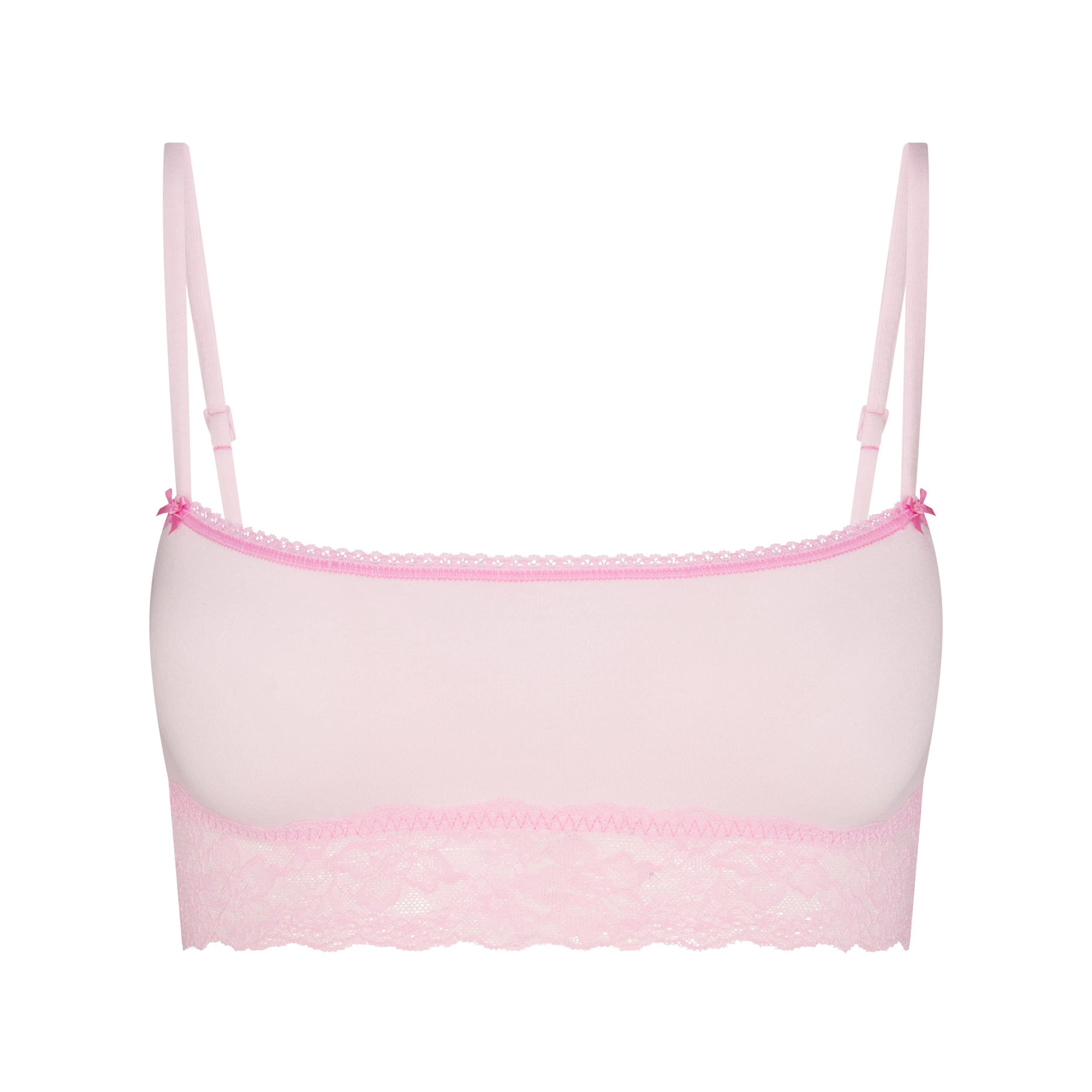 LIGHTWEIGHT COTTON STRAIGHT NECK BRALETTE | CHERRY BLOSSOM TONAL