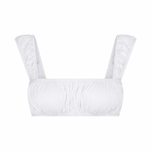 POPLIN APPAREL BRALETTE | SNOW