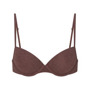 EVERYDAY COTTON T-SHIRT BRA | COCOA HEATHER