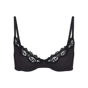 FITS EVERYBODY LACE UNLINED SCOOP BRA | ONYX