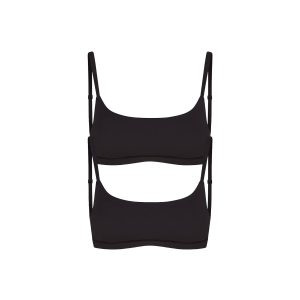 FITS EVERYBODY SCOOP BRALETTE 2-PACK | ONYX