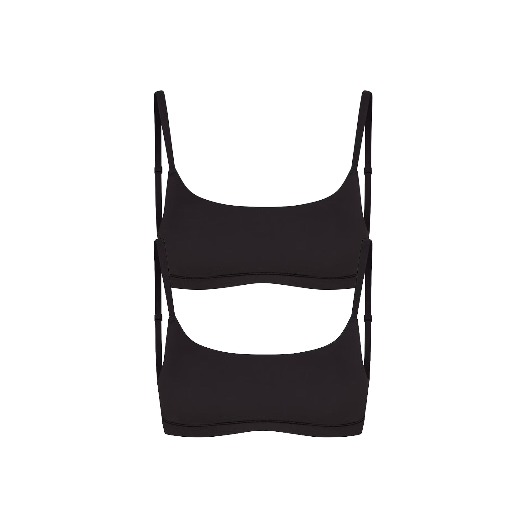 FITS EVERYBODY SCOOP BRALETTE 2-PACK | ONYX