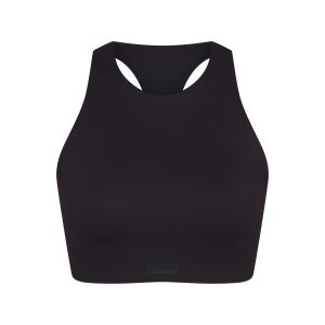 NikeSKIMS MATTE HIGH NECK BRA | OBSIDIAN
