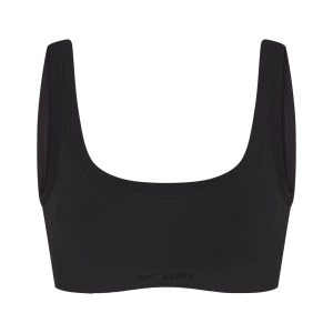 NikeSKIMS VINTAGE SEAMLESS SCOOP NECK BRA | OBSIDIAN