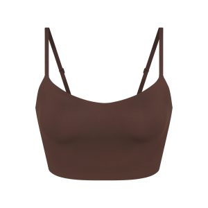 NikeSKIMS MATTE CAMI BRA TOP | DARK SEPIA