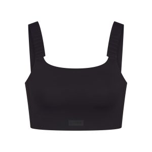 NikeSKIMS MATTE WIDE STRAP BRA | OBSIDIAN
