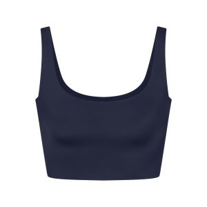 NikeSKIMS SHINE SCOOP NECK BRA TOP | NAVY