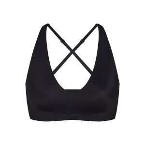 NikeSKIMS SHINE V-NECK BRA | OBSIDIAN