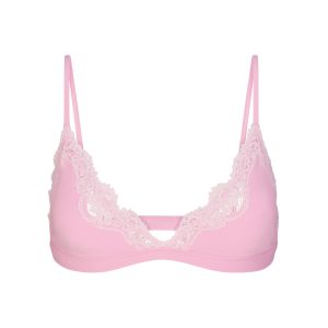 FITS EVERYBODY LACE TRIANGLE BRALETTE | BUBBLE GUM TONAL