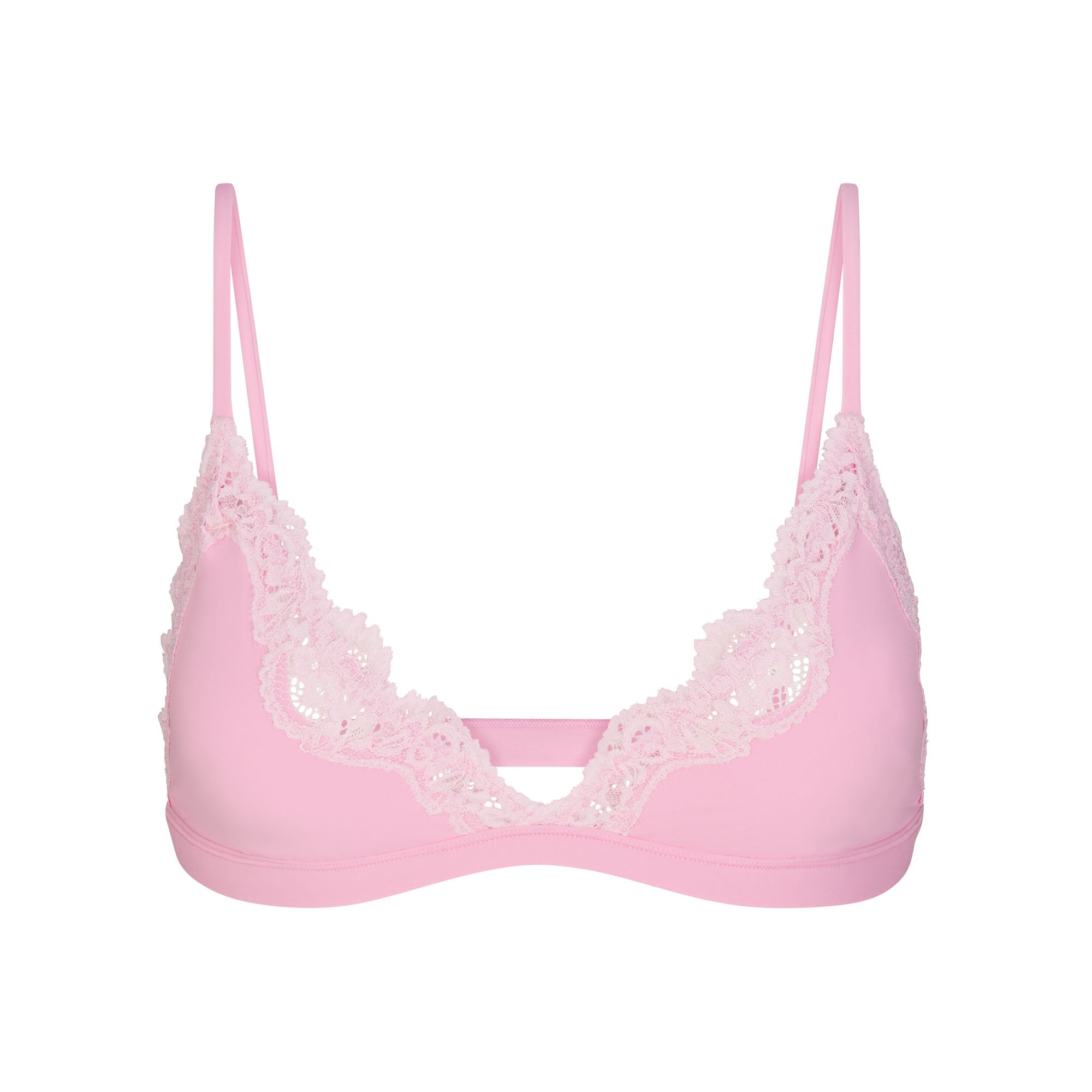 FITS EVERYBODY LACE TRIANGLE BRALETTE | BUBBLE GUM TONAL
