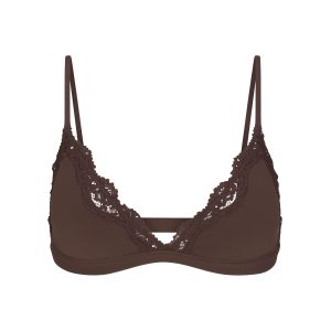 FITS EVERYBODY LACE TRIANGLE BRALETTE | ESPRESSO