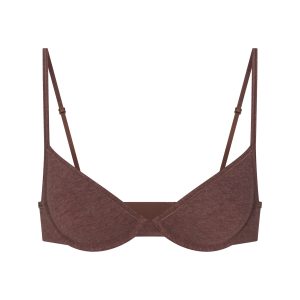 EVERYDAY COTTON UNLINED DEMI BRA | COCOA HEATHER