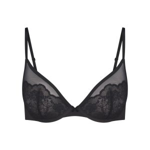 SKIMS LACE UNLINED DEMI BRA | ONYX