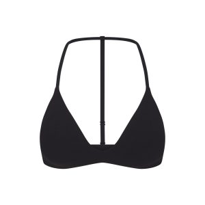 NikeSKIMS STUDIO STRETCH T-BACK TRIANGLE BRA | OBSIDIAN