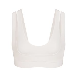 NikeSKIMS MATTE DOUBLE STRAP SCOOP BRA | IVORY