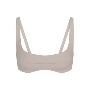 NikeSKIMS STUDIO STRETCH SEAM FRONT MICRO BRA | LINEN