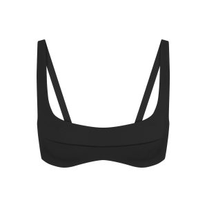 NikeSKIMS STUDIO STRETCH SEAM FRONT MICRO BRA | OBSIDIAN