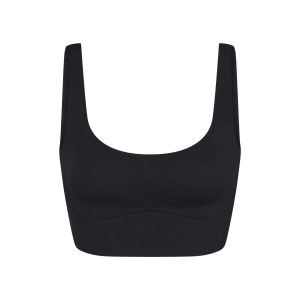 NikeSKIMS MATTE LONGLINE CORSET BRA | OBSIDIAN