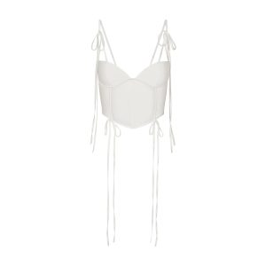 ULTRA FINE MESH BOW CORSET | IVORY