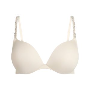 SKIMS ULTIMATE RHINESTONE TEARDROP PUSH-UP BRA | ECRU