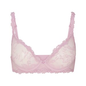 STRETCH LACE UNLINED DEMI BRA | BABY PINK