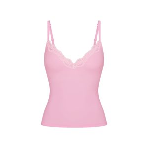 FITS EVERYBODY LACE PUSH-UP CAMI | BUBBLE GUM TONAL
