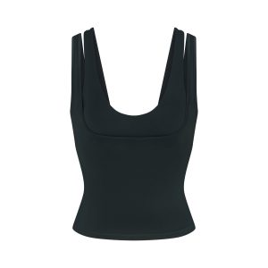 NikeSKIMS MATTE DOUBLE STRAP SCOOP TANK | DARK TEAL