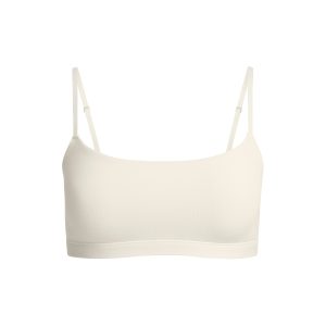 COTTON JERSEY SCOOP BRALETTE | BONE