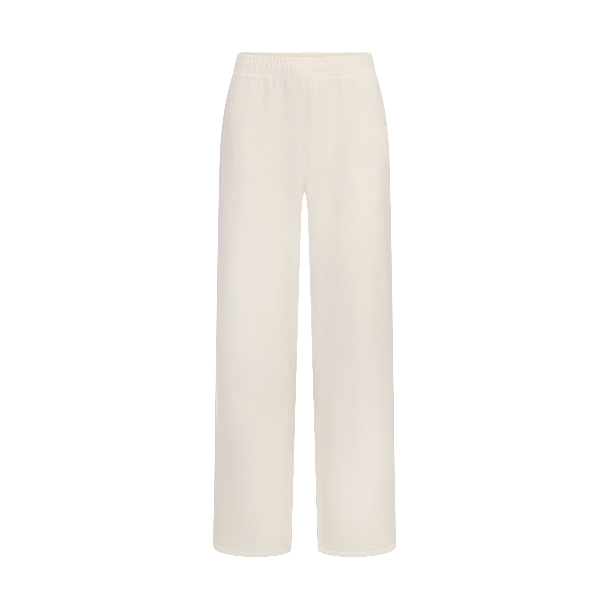 FRENCH TERRY STRAIGHT LEG PANT | ECRU