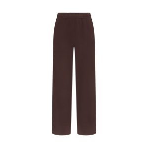FRENCH TERRY STRAIGHT LEG PANT | ESPRESSO