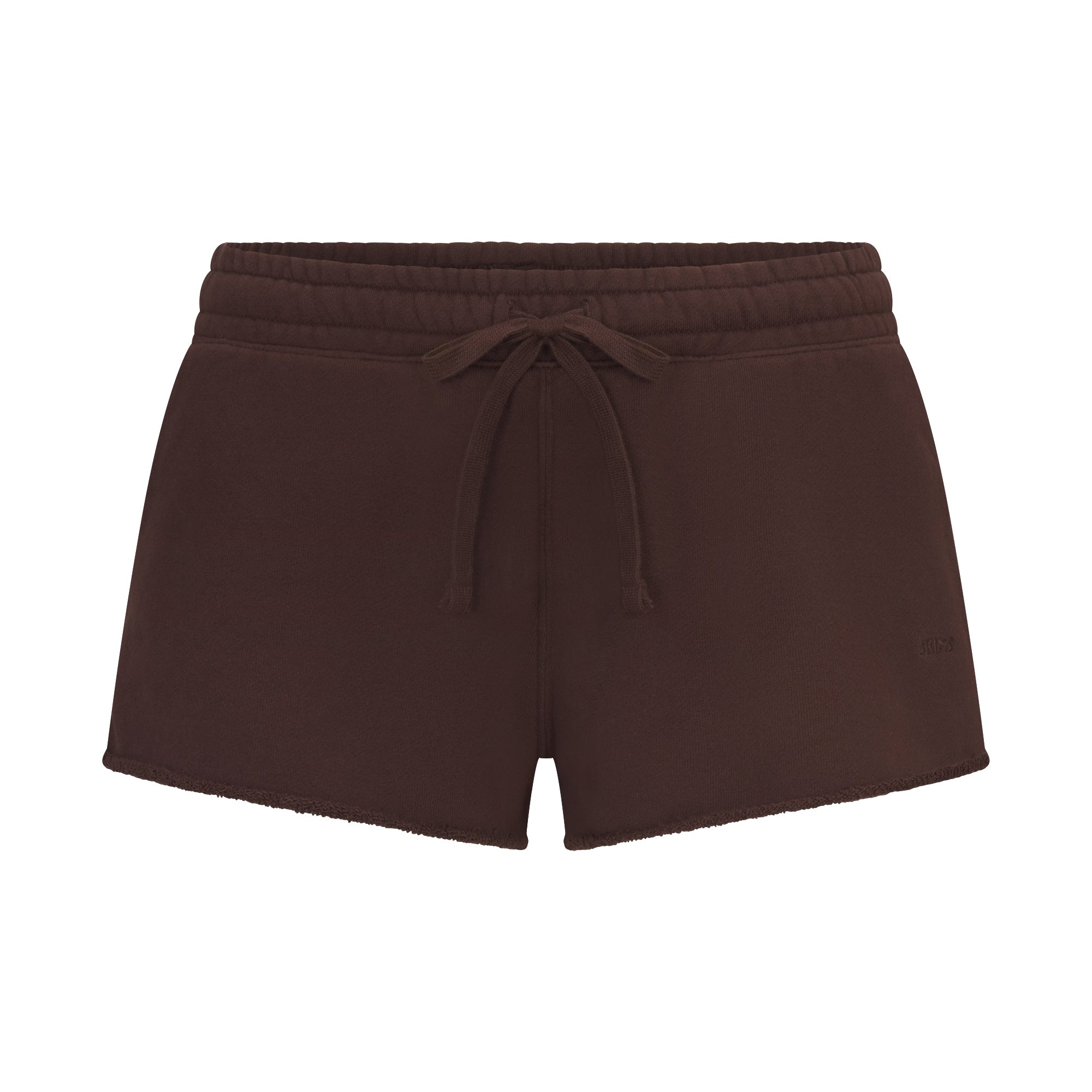 FRENCH TERRY RAW EDGE SHORT | ESPRESSO
