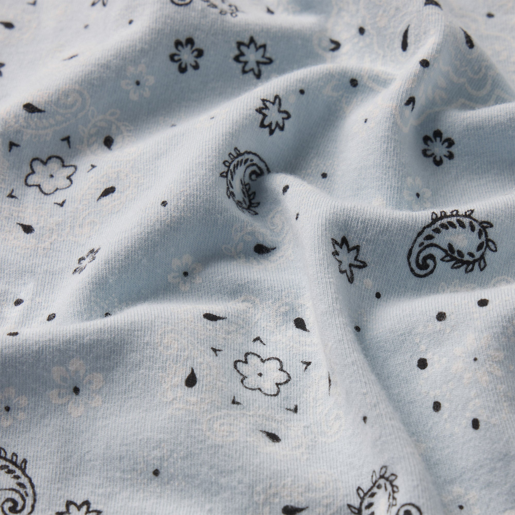COTTON JERSEY SCOOP NECK CAMI | POWDER BLUE BANDANA - Image 5