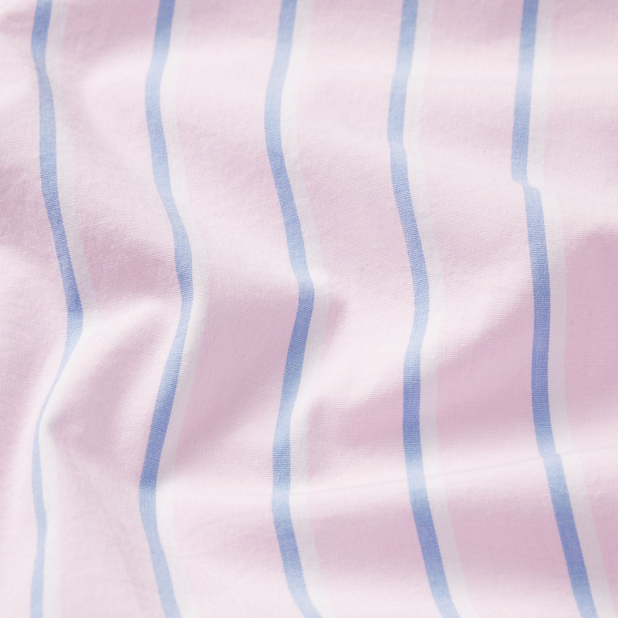 COTTON POPLIN SHRUNKEN BUTTON UP SHIRT | PINK TULLE WIDE STRIPE - Image 6