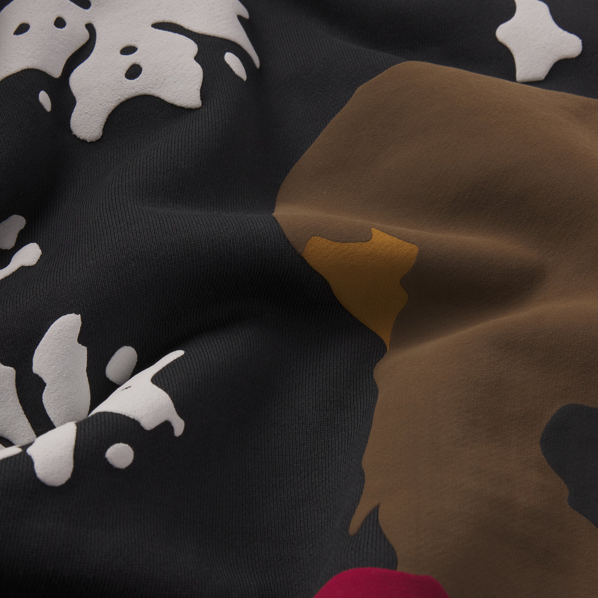 CACTUS PLANT FLEA MARKET X SKIMS HEAVYWEIGHT FLEECE MENS RELAXED ZIP UP HOODIE | ONYX TEDDY BEAR PRINT - Image 8