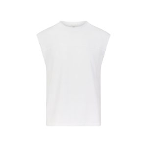HEAVYWEIGHT COTTON MENS CROPPED MUSCLE TANK | CHALK