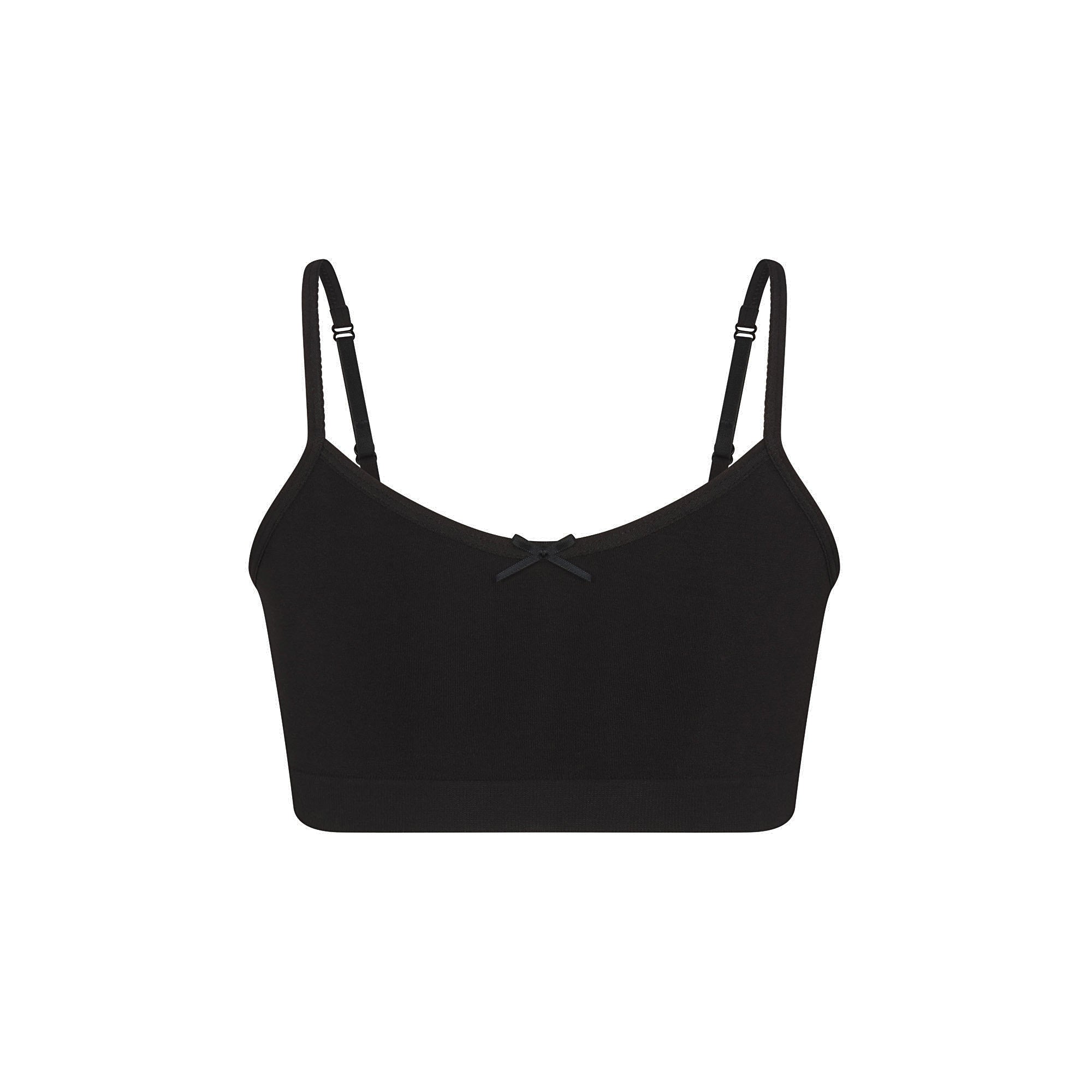 COTTON SEAMLESS JUNIORS BRALETTE 2-PACK | LIGHT HEATHER GREY AND SOOT - Image 3
