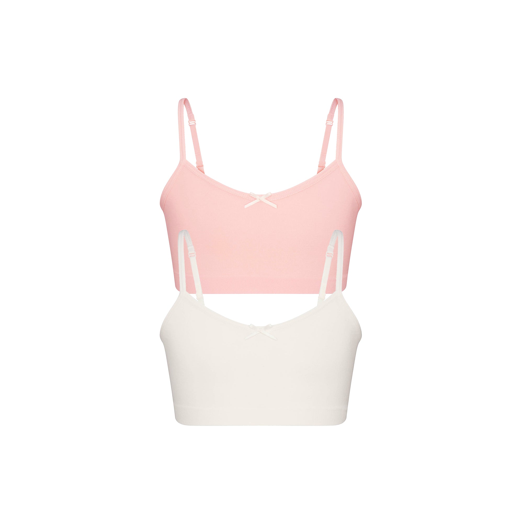 COTTON SEAMLESS JUNIORS BRALETTE 2-PACK | MARBLE AND BALLET