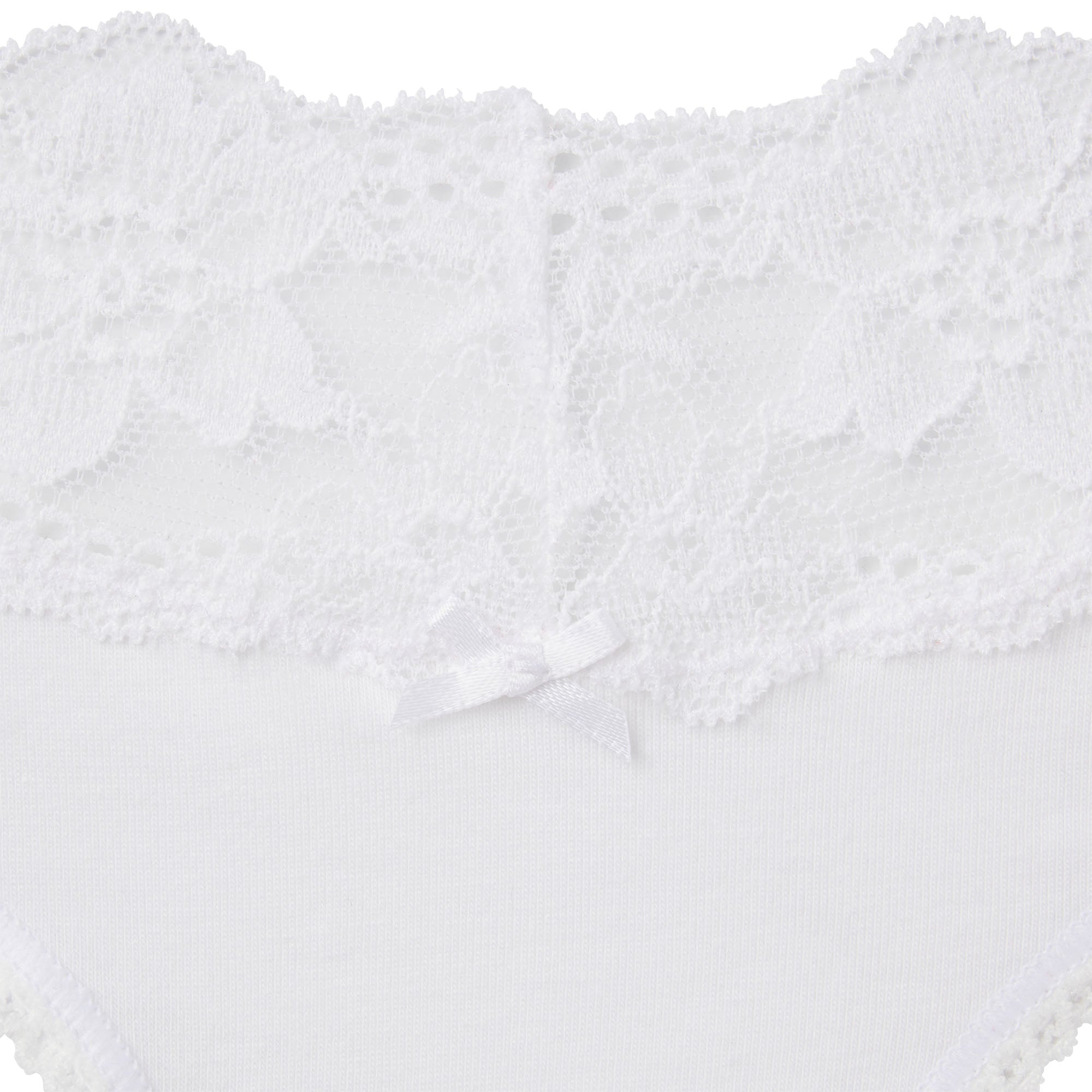 LIGHTWEIGHT COTTON WIDE LACE BRIEF | SNOW - Image 5