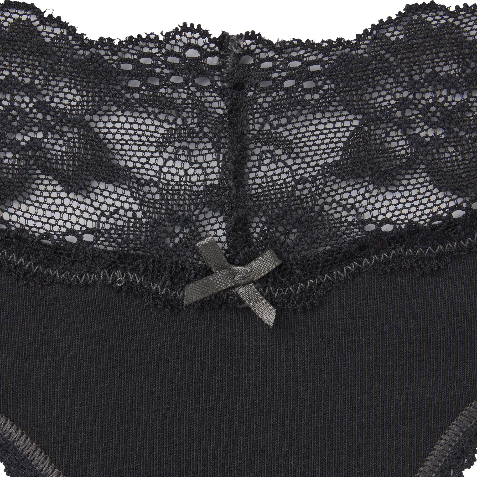 LIGHTWEIGHT COTTON WIDE LACE THONG | SOOT TONAL - Image 5