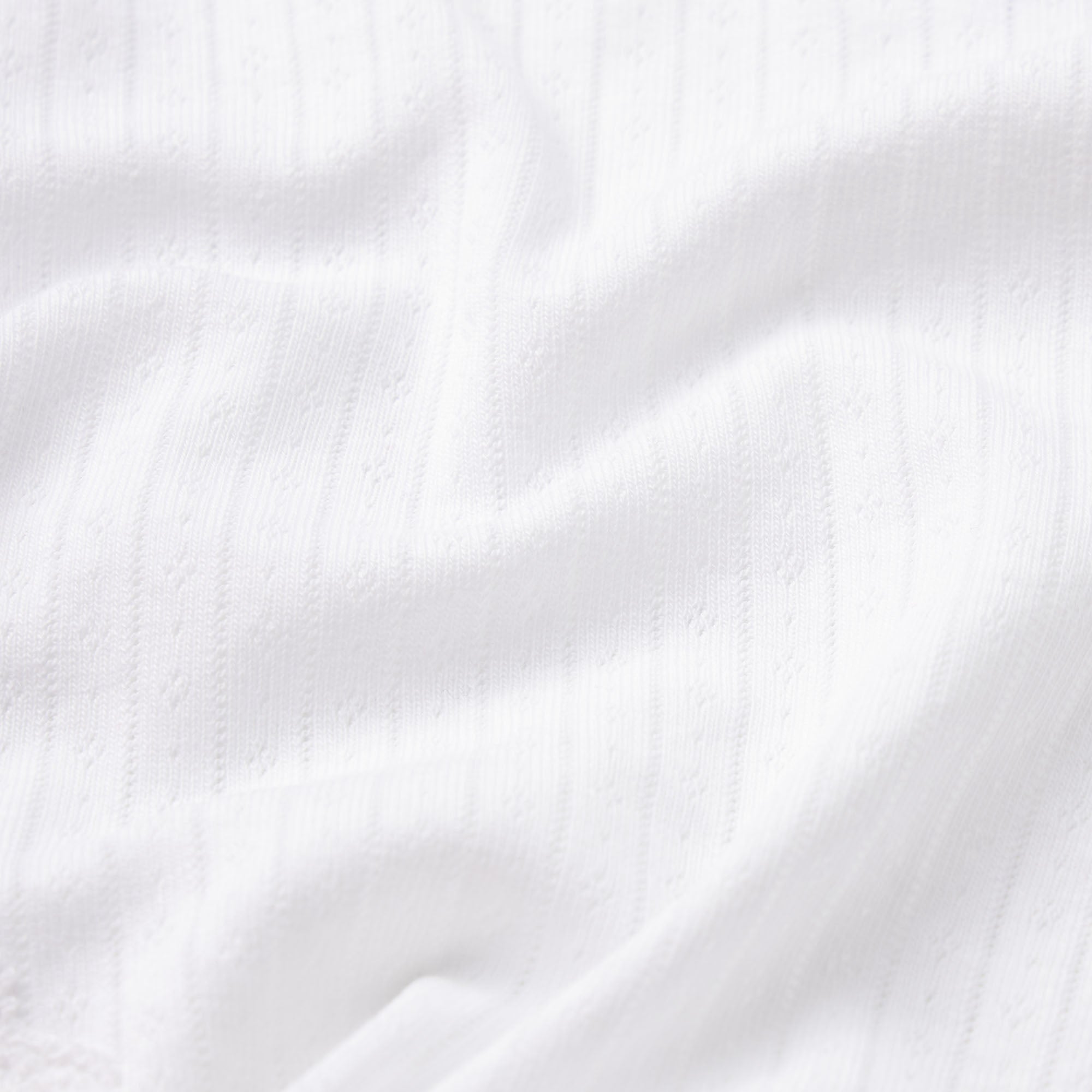 LIGHTWEIGHT COTTON POINTELLE LACE BRIEF | SNOW - Image 5