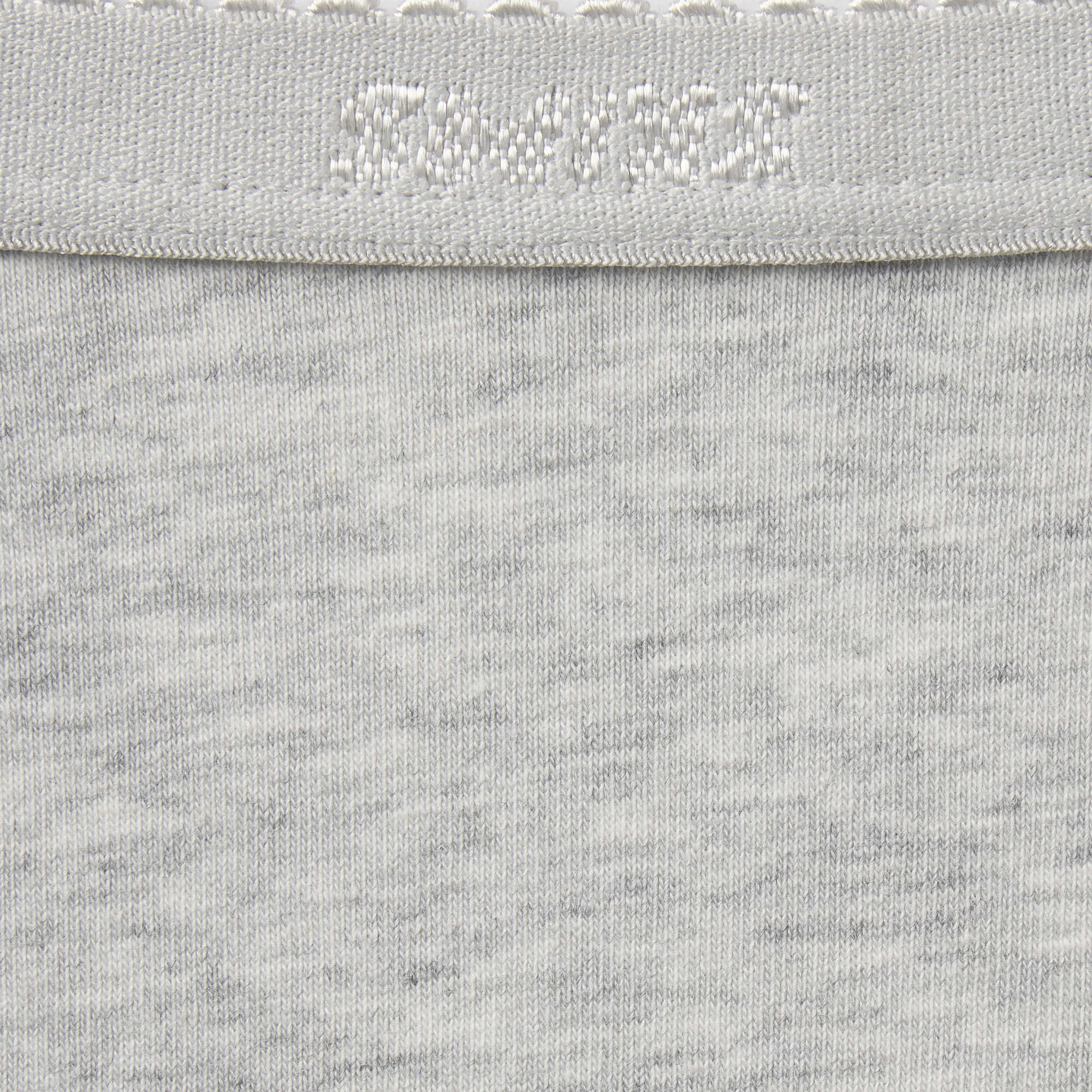 LIGHTWEIGHT COTTON LOGO PICOT THONG | LIGHT HEATHER GREY - Image 7