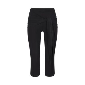 CUPRO JERSEY WRAP CAPRI | OBSIDIAN